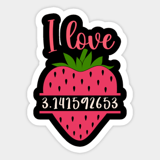 I love strawberry Pi Sticker